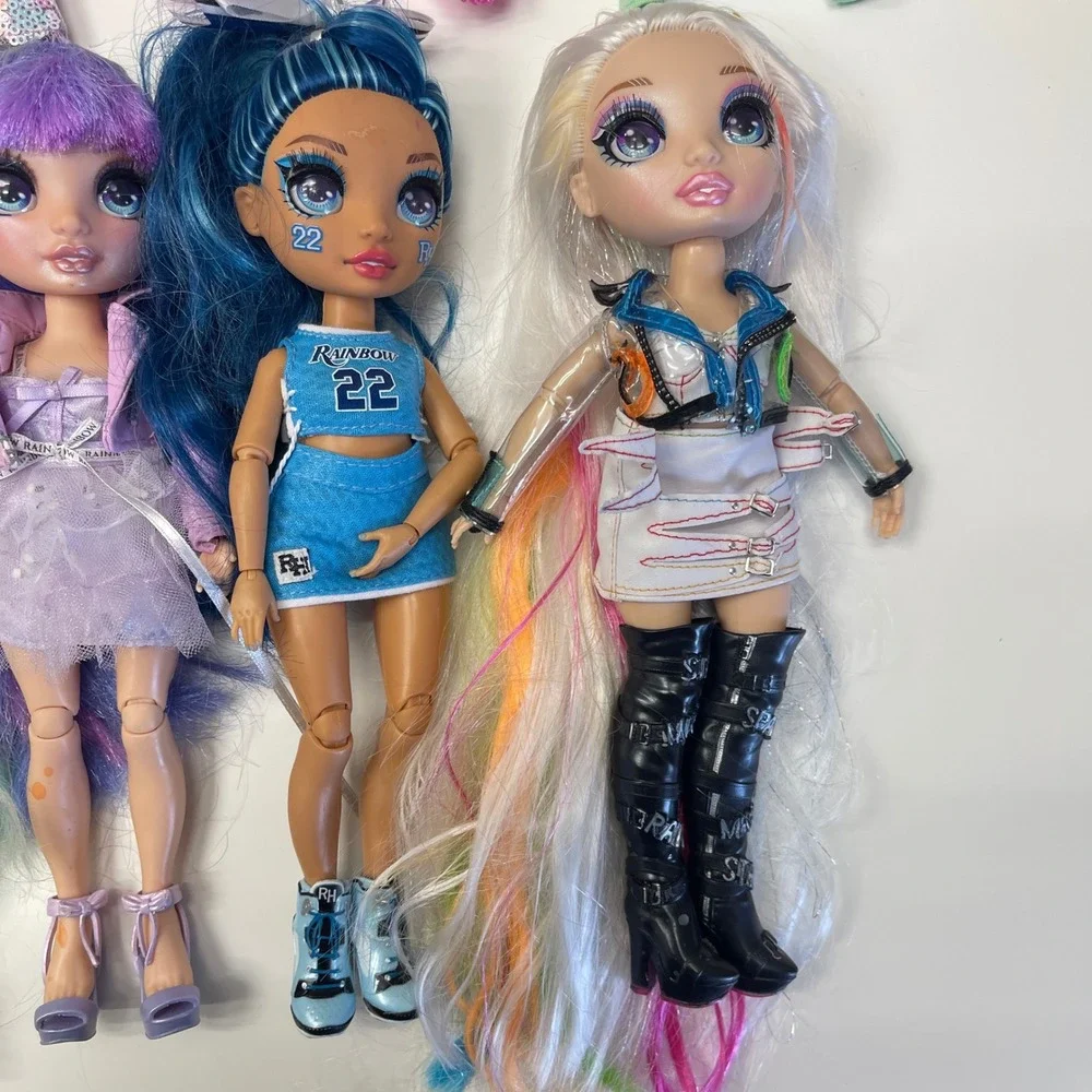 Rainbow High Doll Lot 4 Daphne Violet Skyler Amaya w/ Clothes & Accessories MGA